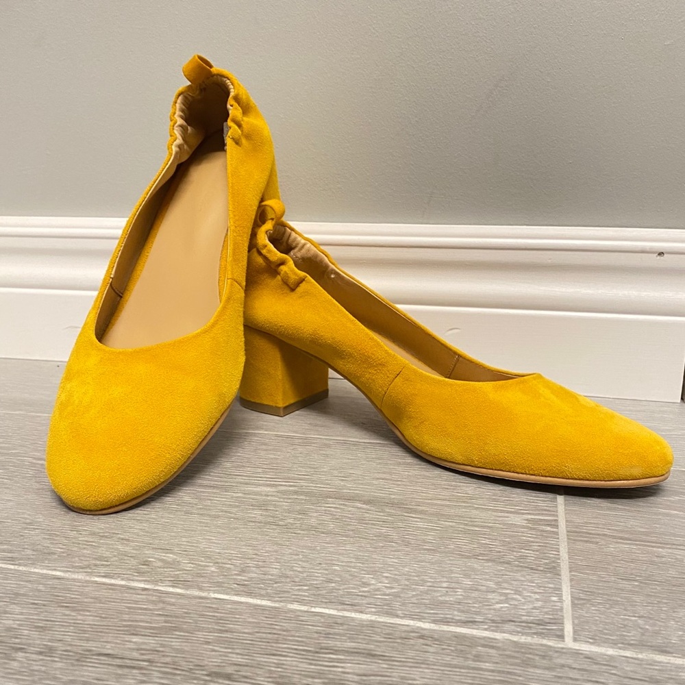 Frank & Oak Genuine Suede Shoes in Mustard